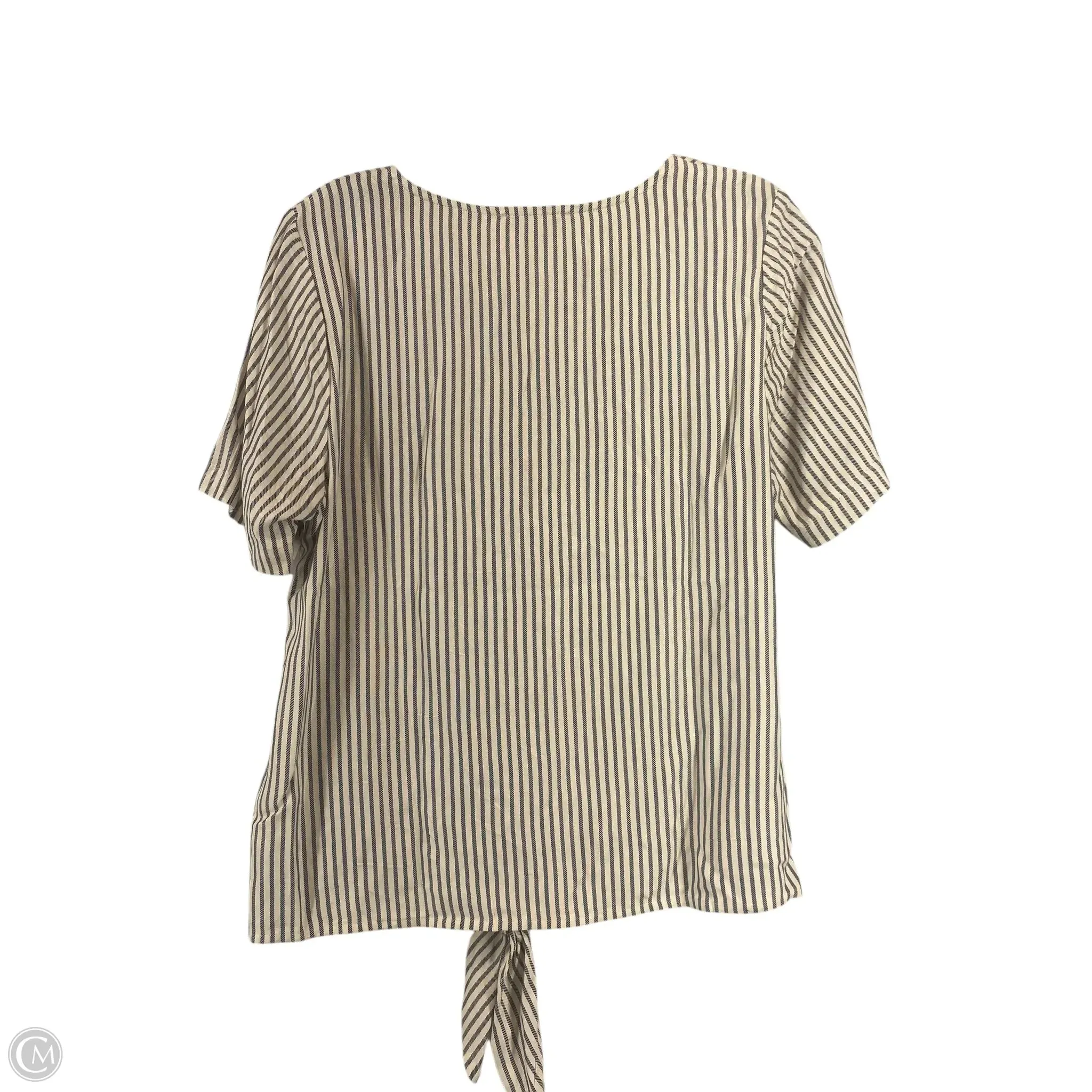 Top Short Sleeve By Madewell In Striped Pattern, Size: Xs