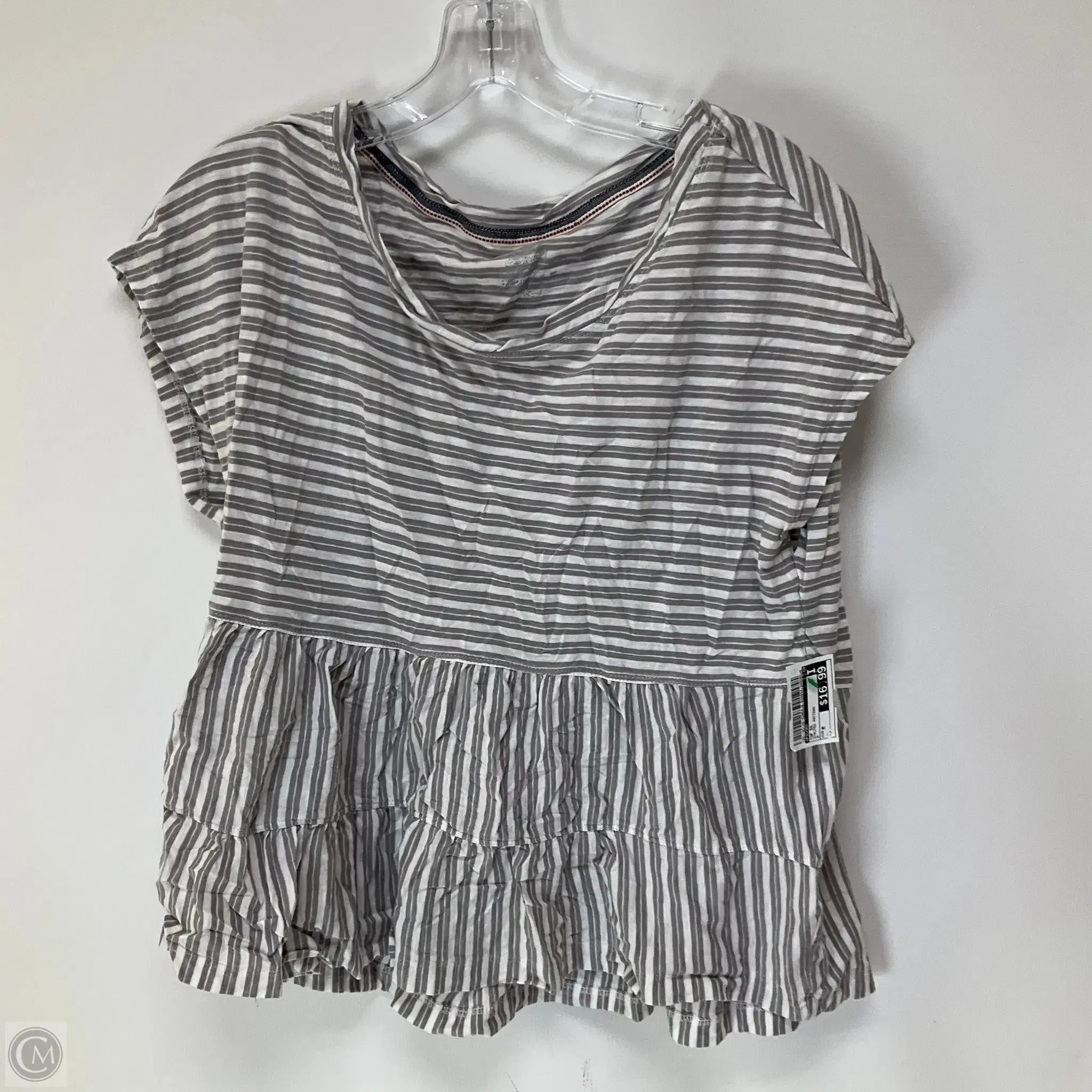 Top Short Sleeve By Pilcro In Striped Pattern, Size: M