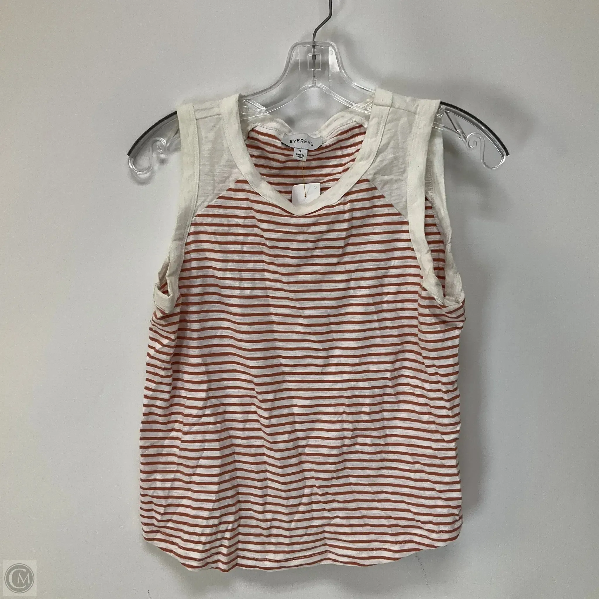 Top Sleeveless By Evereve In Striped Pattern, Size: S