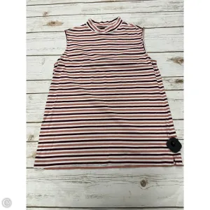 Top Sleeveless By Lands End In Striped Pattern, Size: S