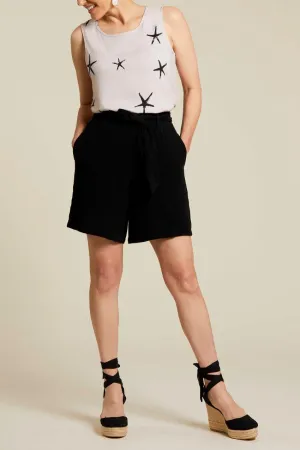 Tribal Shorts With Elastic Waistband and Sash