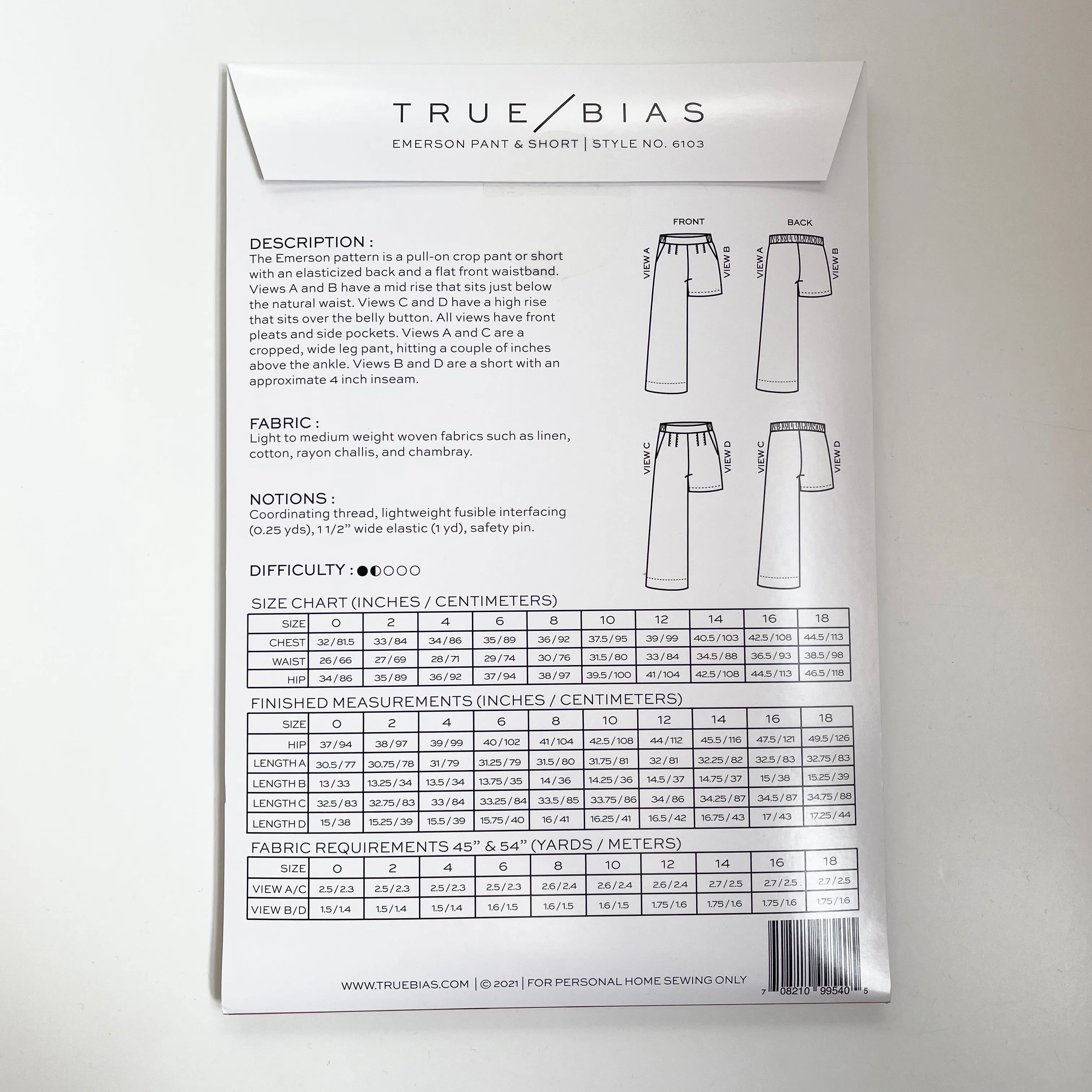 True Bias : Emerson Pant & Short