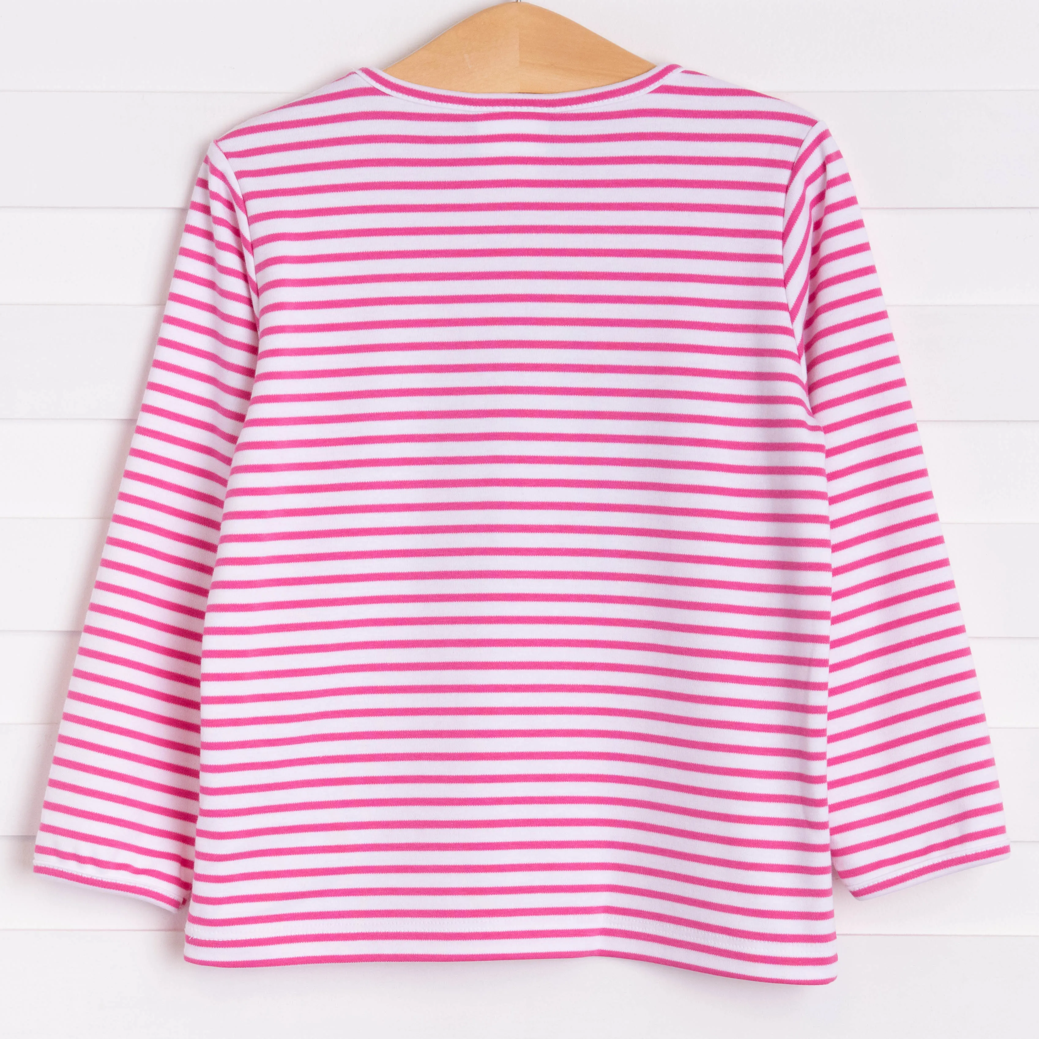 Turtle Friends Applique Shirt, Fuchsia Stripe
