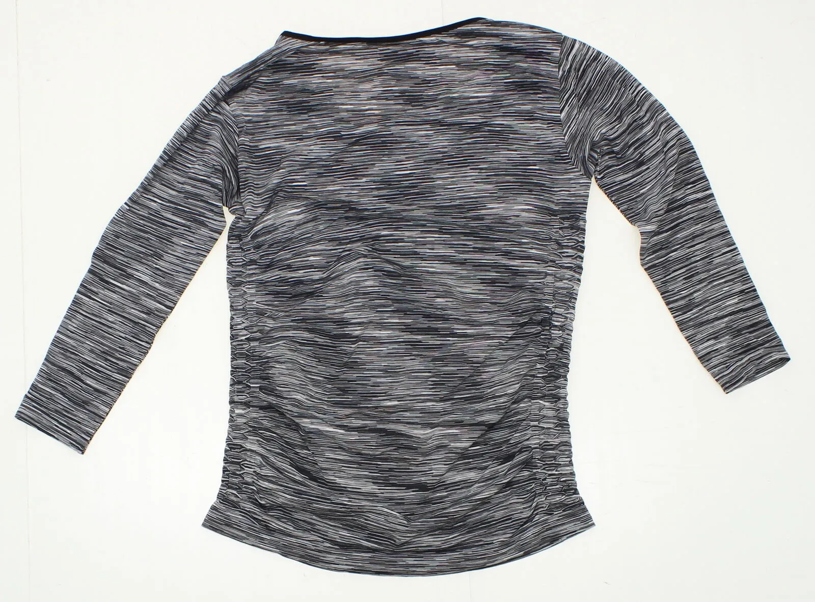 Under Control Women's Maternity Long Sleeve T-Shirt Black/ White Large
