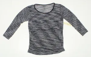 Under Control Women's Maternity Long Sleeve T-Shirt Black/ White Large