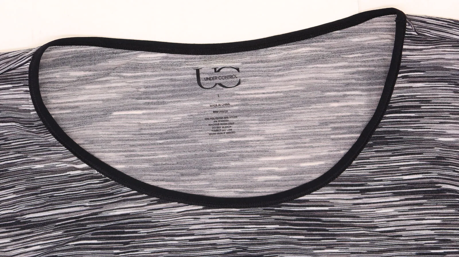 Under Control Women's Maternity Long Sleeve T-Shirt Black/ White Large