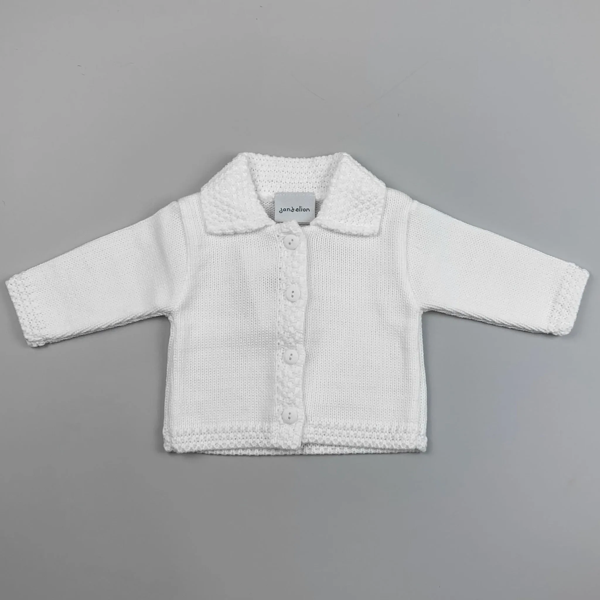 Unisex Baby Cardigan - White