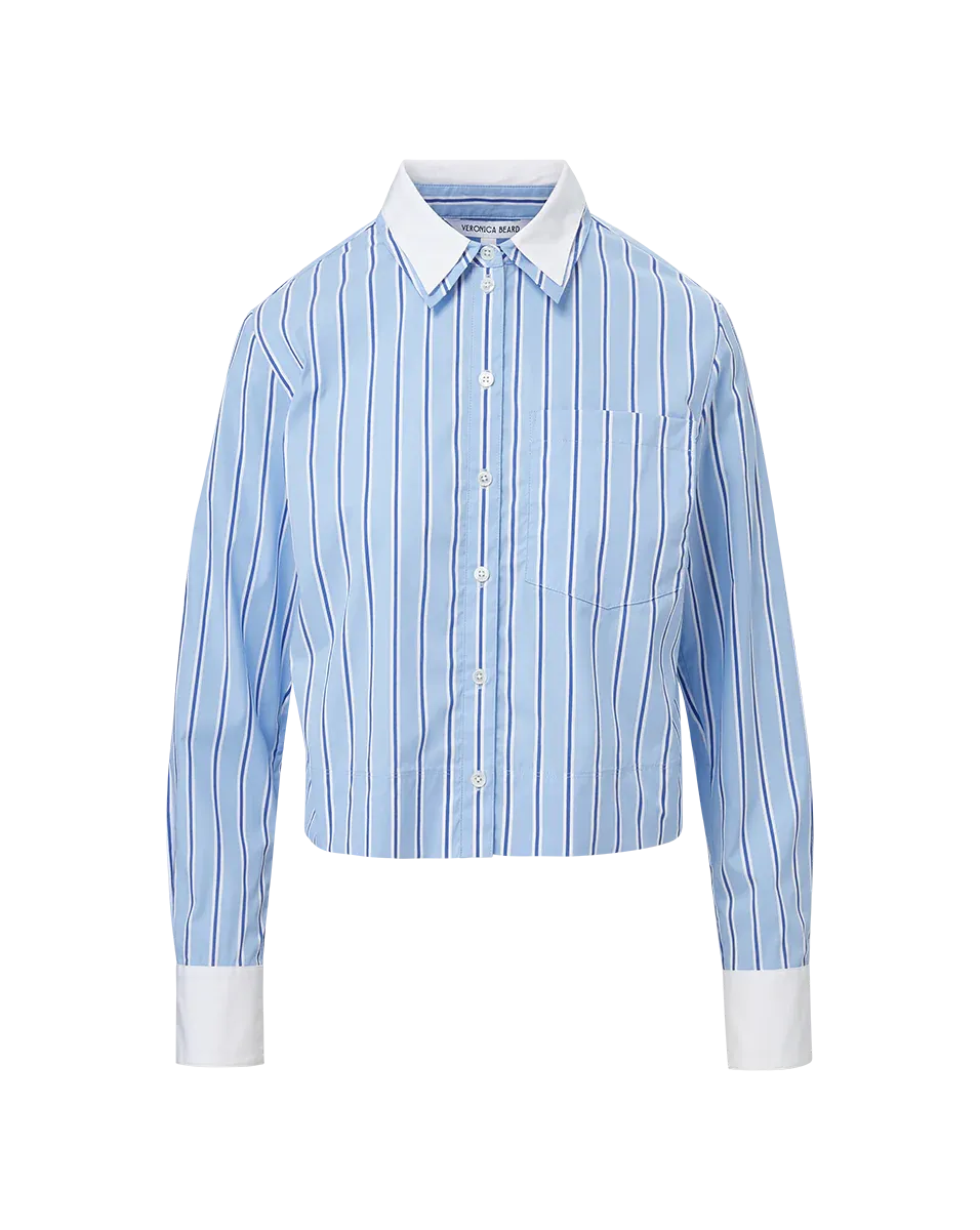 VERONICA BEARD Maia Double-Collar Shirt