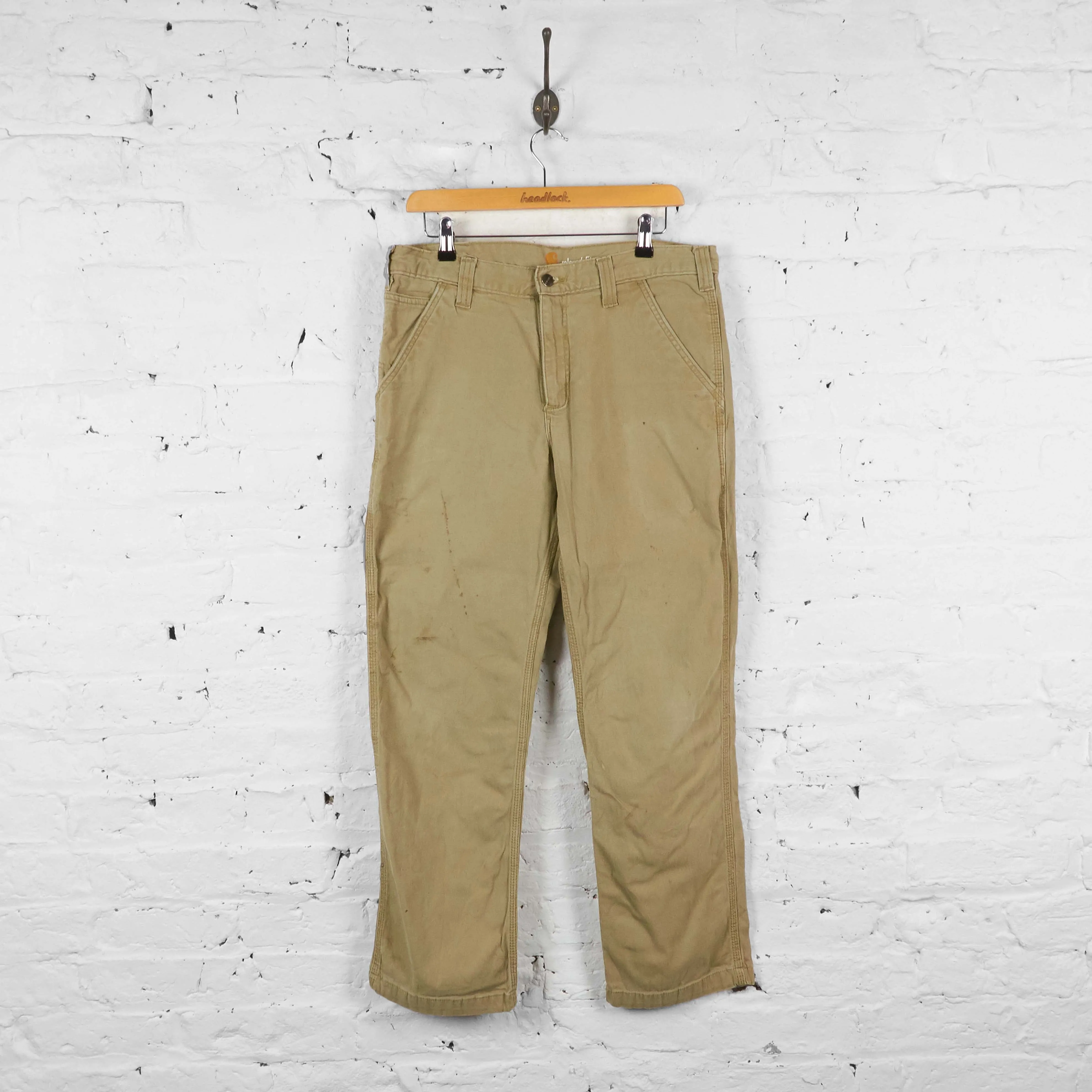 Vintage Carhartt Chino Cargo Relaxed Fit Trousers - Beige - M