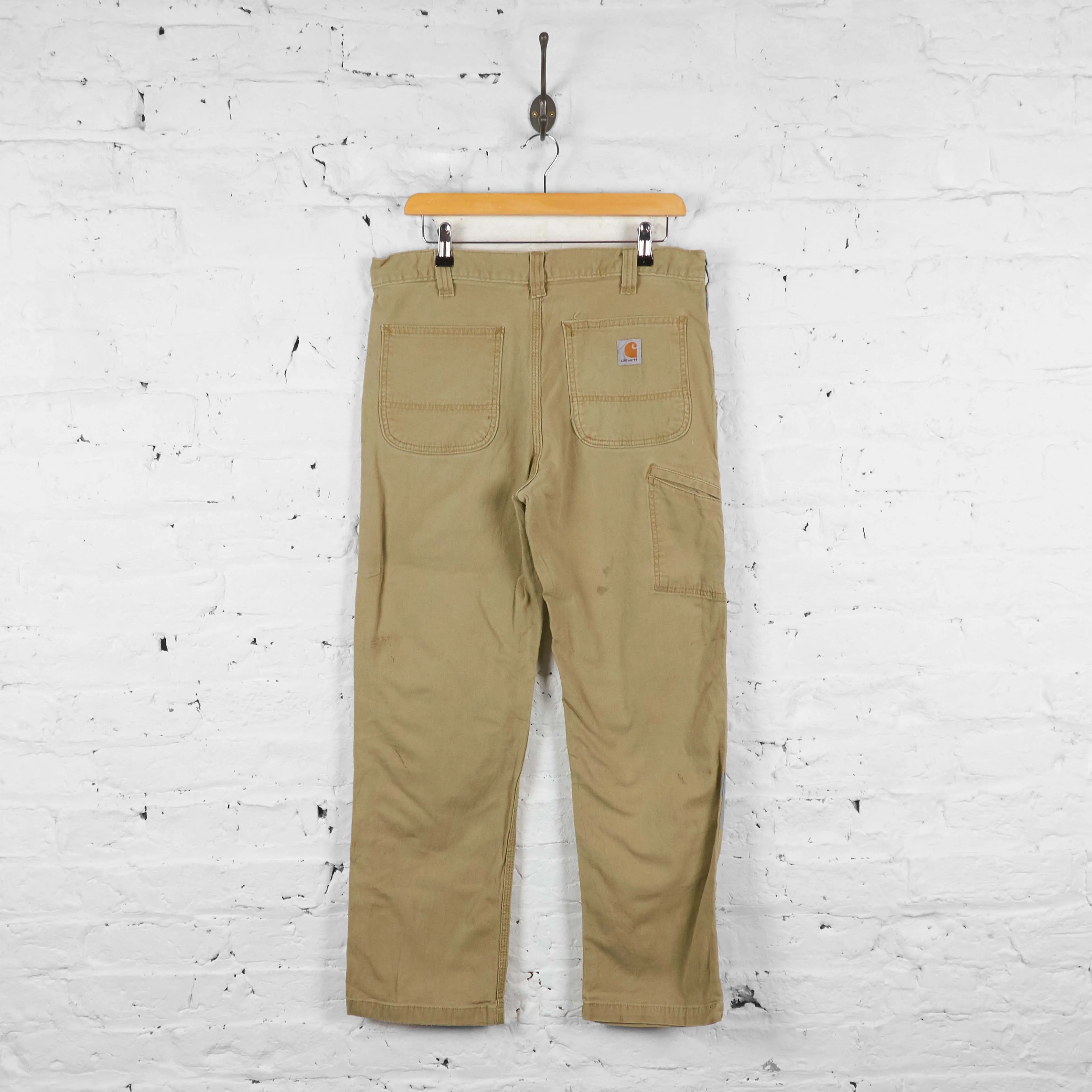 Vintage Carhartt Chino Cargo Relaxed Fit Trousers - Beige - M