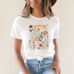 Vintage Cottagecore Floral Graphic T-Shirt - SP423