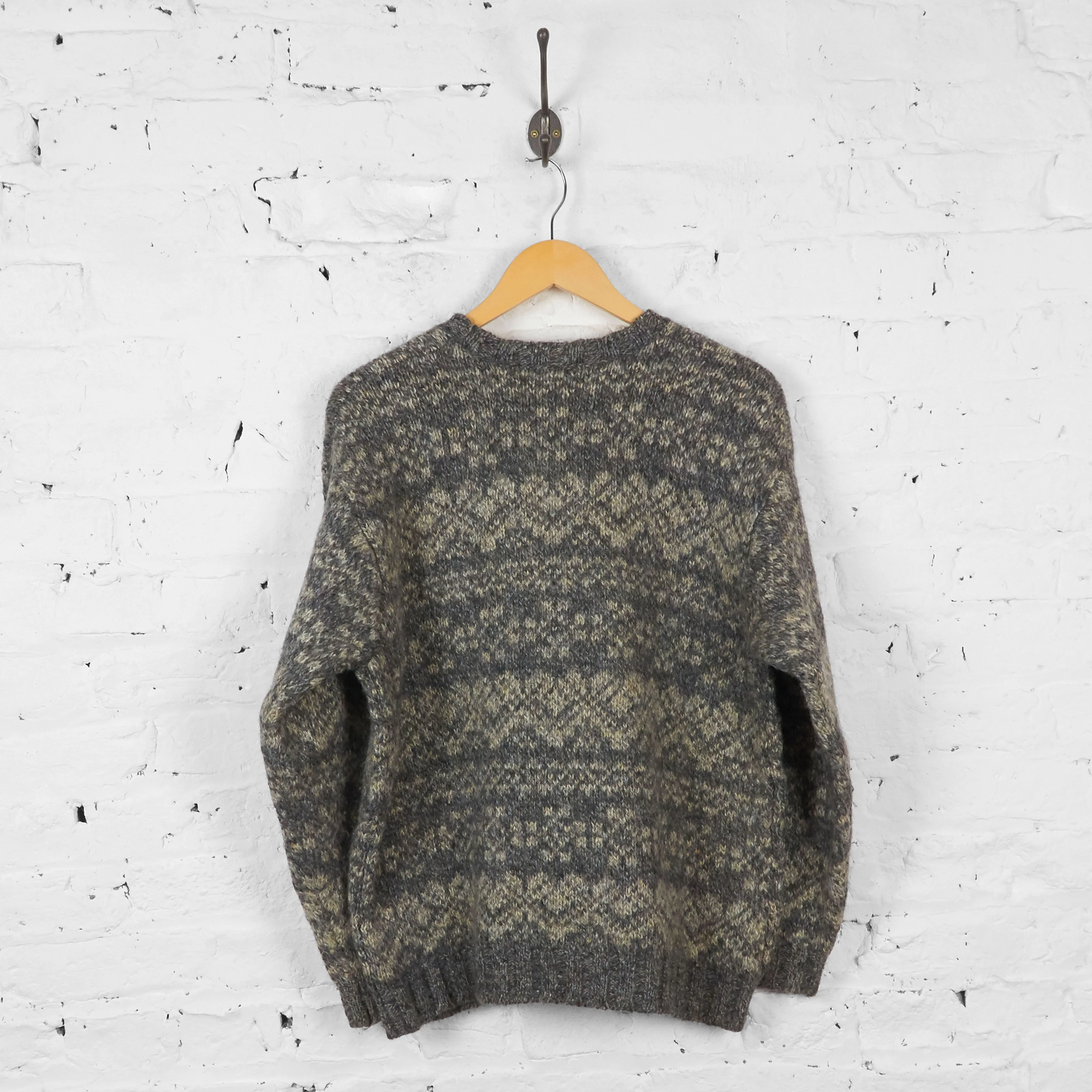 Vintage L.L Bean Patterned Jumper - Grey - L