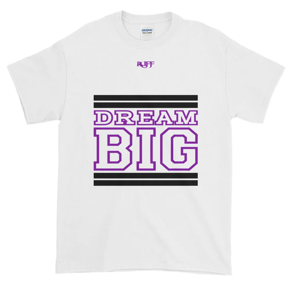 White Black and Purple Short-Sleeve T-Shirt