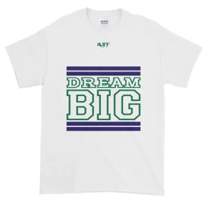 White Navy Blue and Green Short-Sleeve T-Shirt