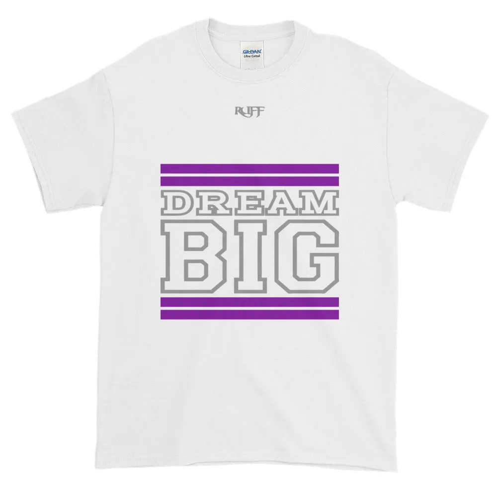White Purple and Grey Short-Sleeve T-Shirt