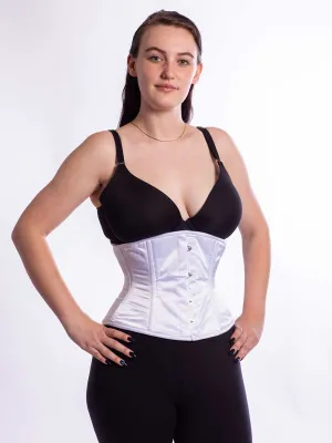 White Satin Romantic Curve Standard Underbust Corset : CS-411