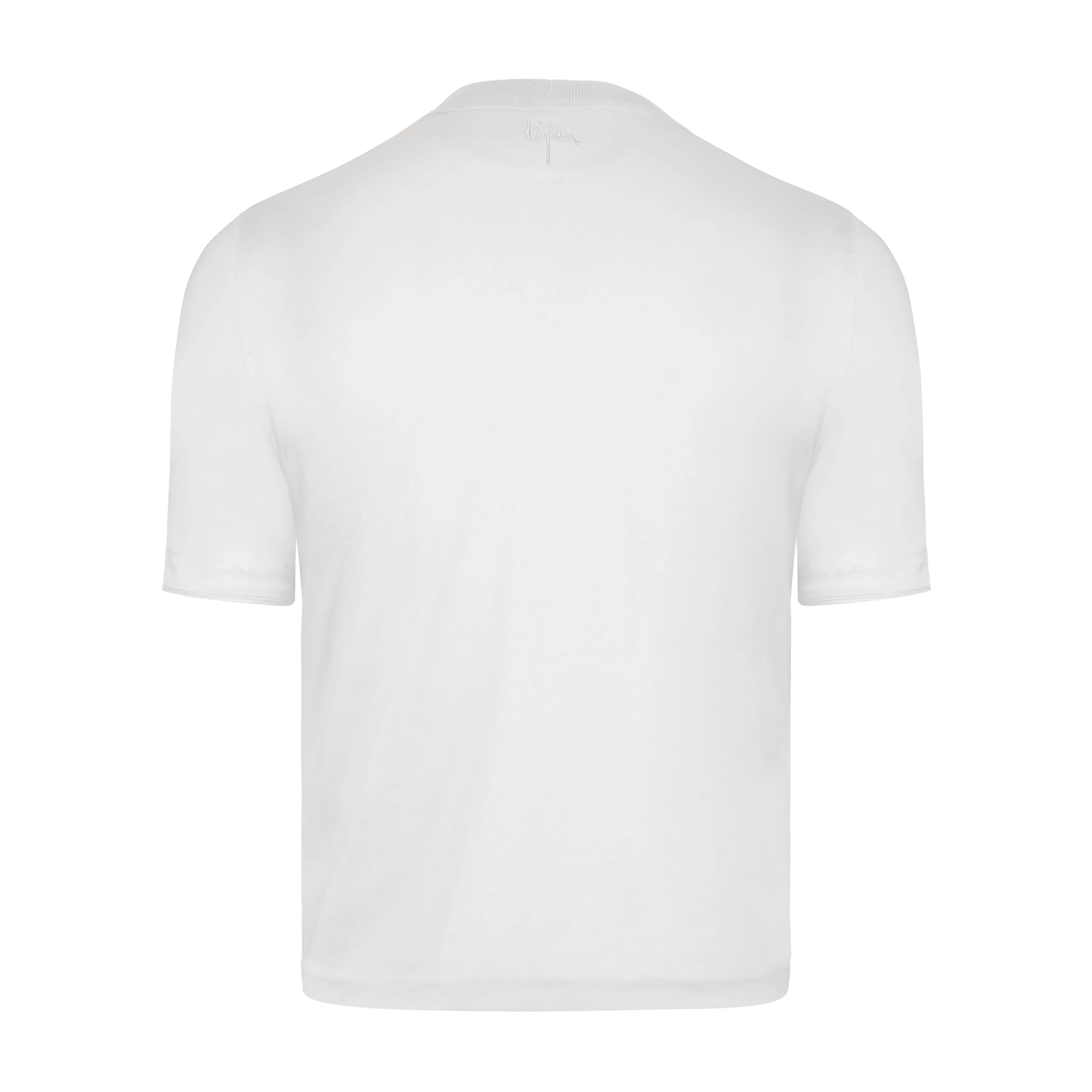 White with White Crest Short Sleeve T-Shirt