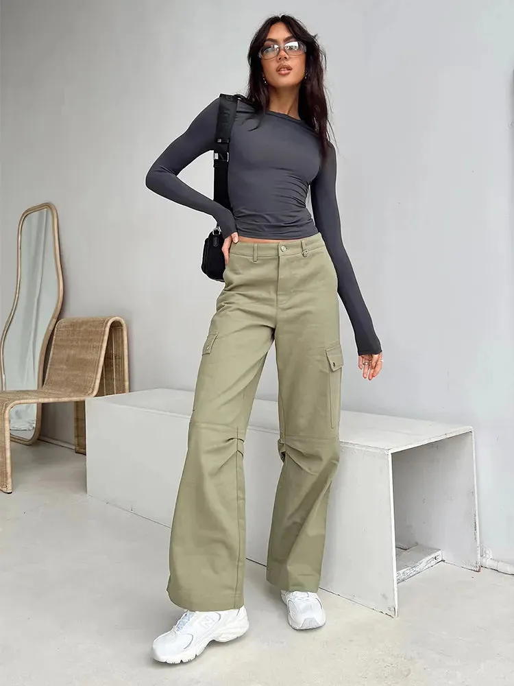 Women's Casual Long Sleeve T-Shirt Spring Autumn Solid Slim Fit Pullovers Shirts Streetwear Base Tees Tops