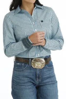 Women's Cinch TENCEL™ STRIPE BUTTON-DOWN WESTERN SHIRT