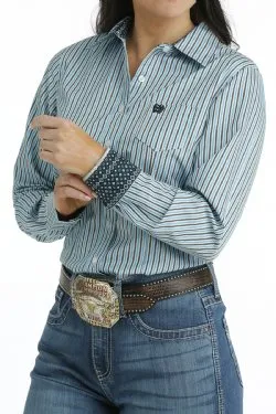 Women's Cinch TENCEL™ STRIPE BUTTON-DOWN WESTERN SHIRT