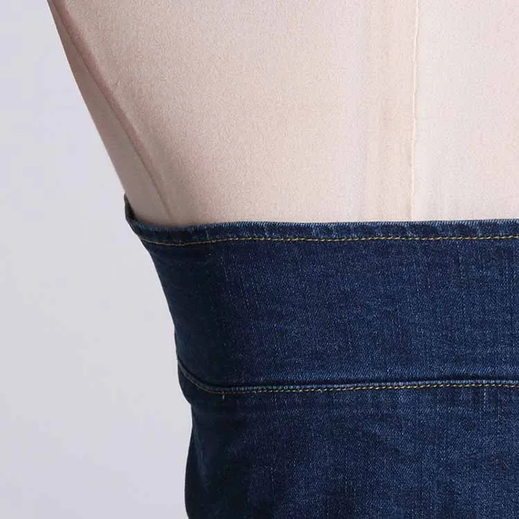 Womens Denim Blue Crop Top Bustier Top