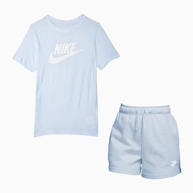 Women's Nike Sportswear Club Essentials T Shirt And Shorts Outfit
