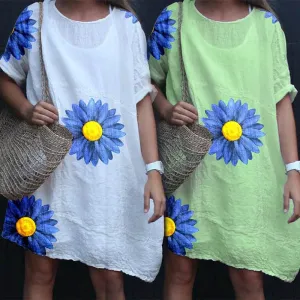 Women's Plus Size T-shirt Printed Dress