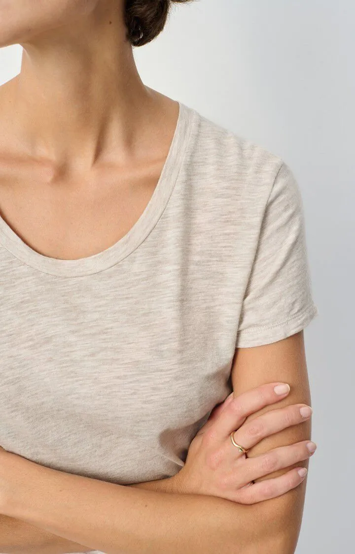 WOMEN'S T-SHIRT SS JACKSONVILLE - MELANGE CREAM