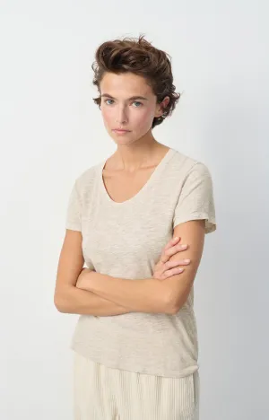 WOMEN'S T-SHIRT SS JACKSONVILLE - MELANGE CREAM
