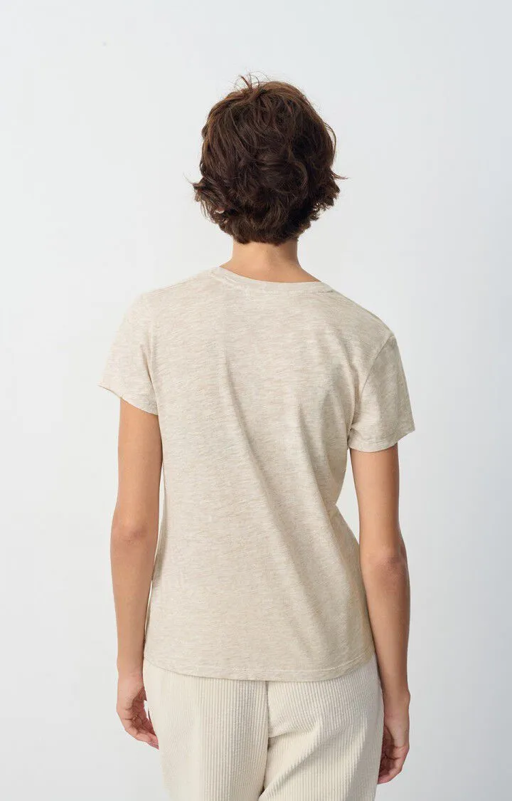 WOMEN'S T-SHIRT SS JACKSONVILLE - MELANGE CREAM