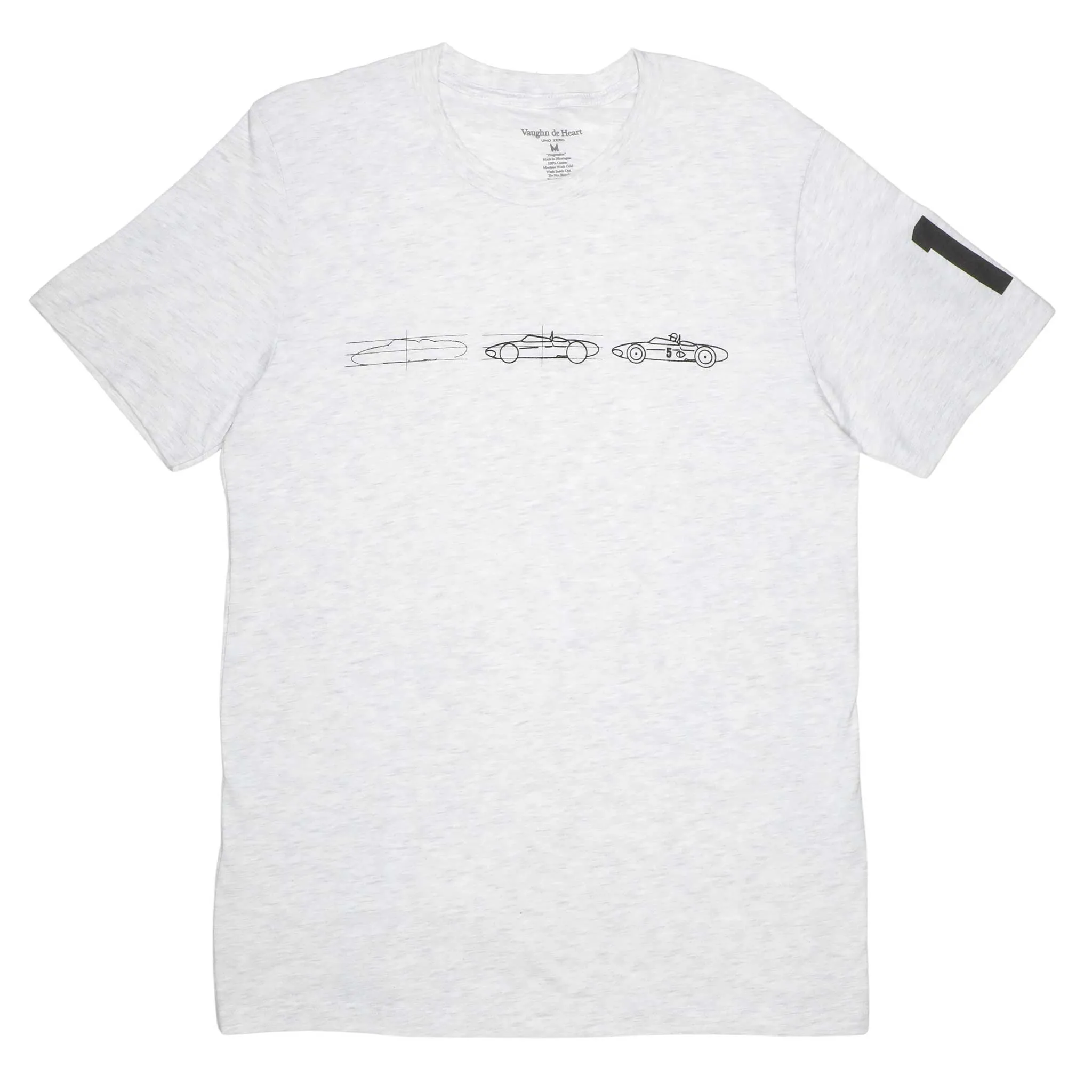 Women's - Uno Zero Progressione Heather White Crew Neck T-Shirt