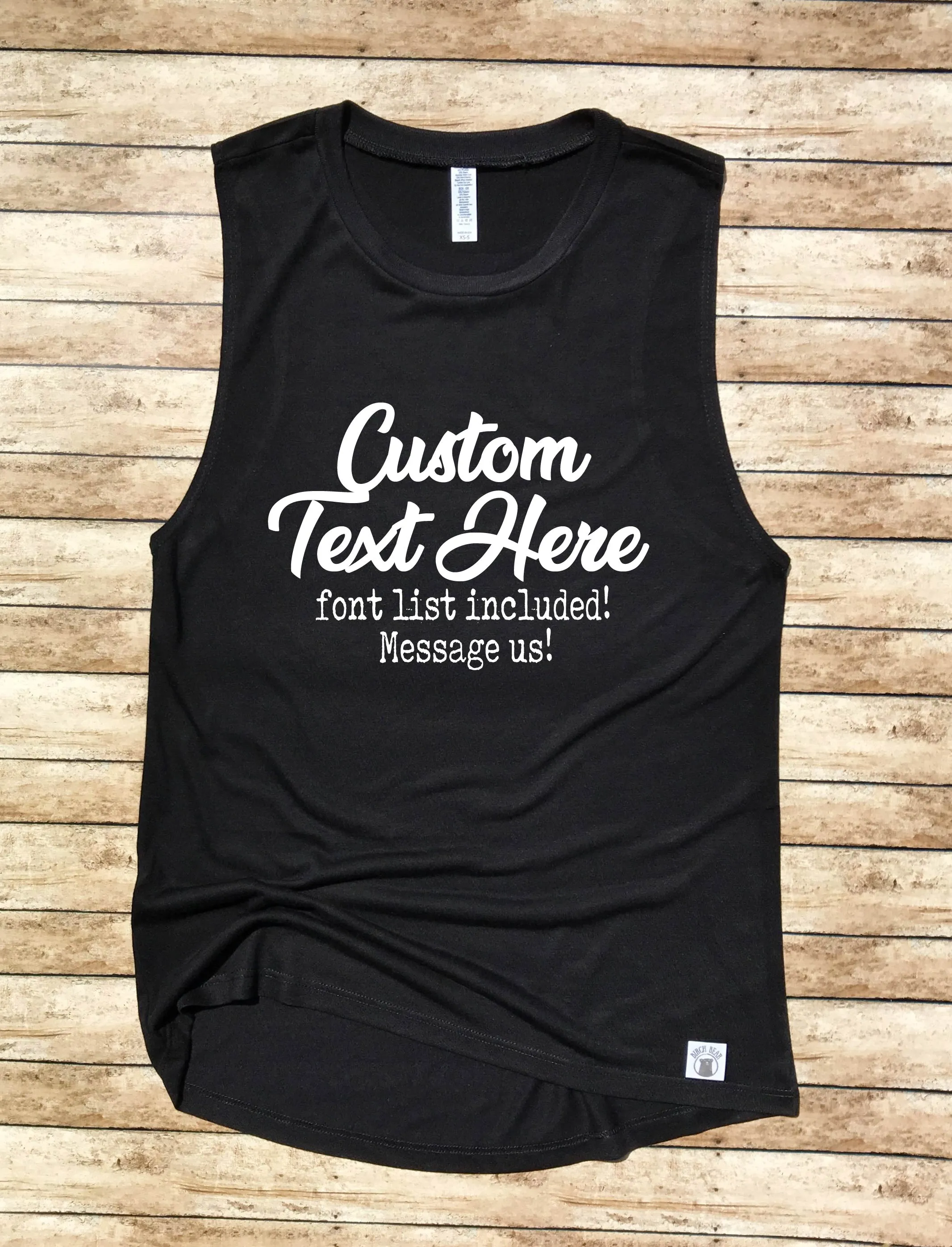 Your Custom Text Here - Yoga Tank Shirt