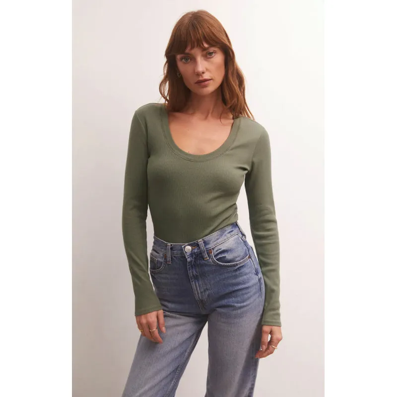 Z Supply Sirena Rib Long Sleeve Tee