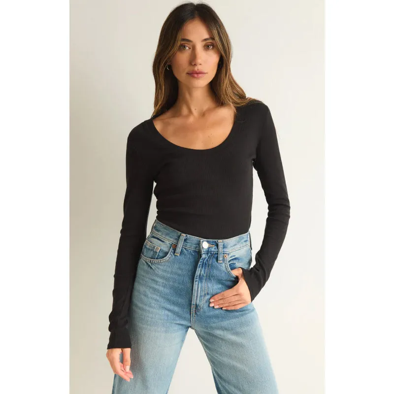 Z Supply Sirena Rib Long Sleeve Tee