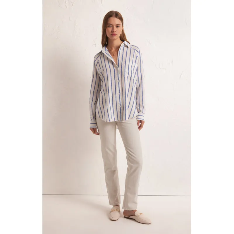 Z Supply The Perfect Linen Stripe Top