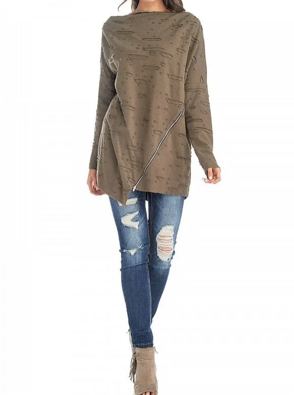 Zipper Top Olive