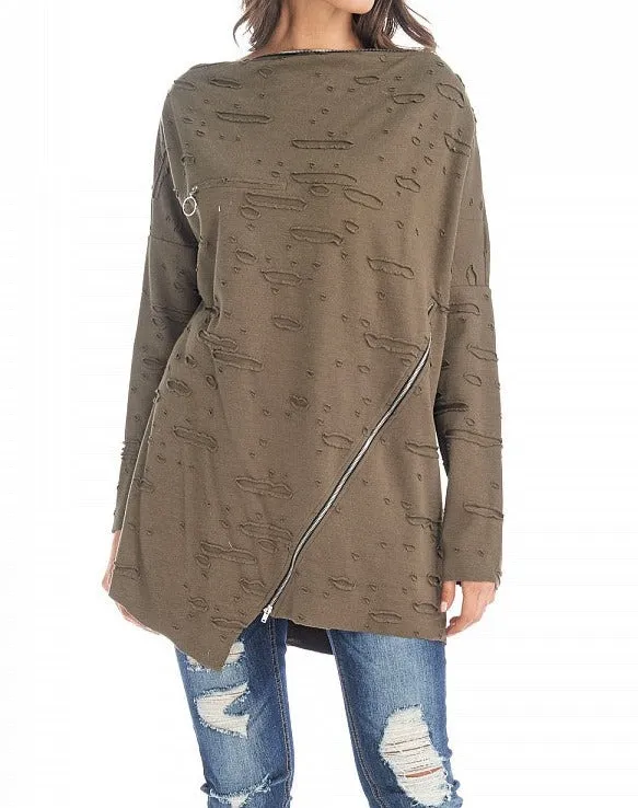 Zipper Top Olive