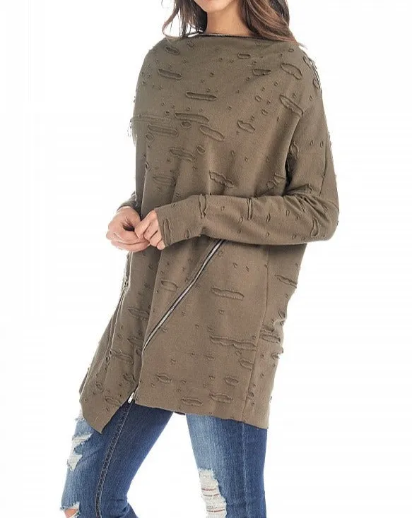 Zipper Top Olive