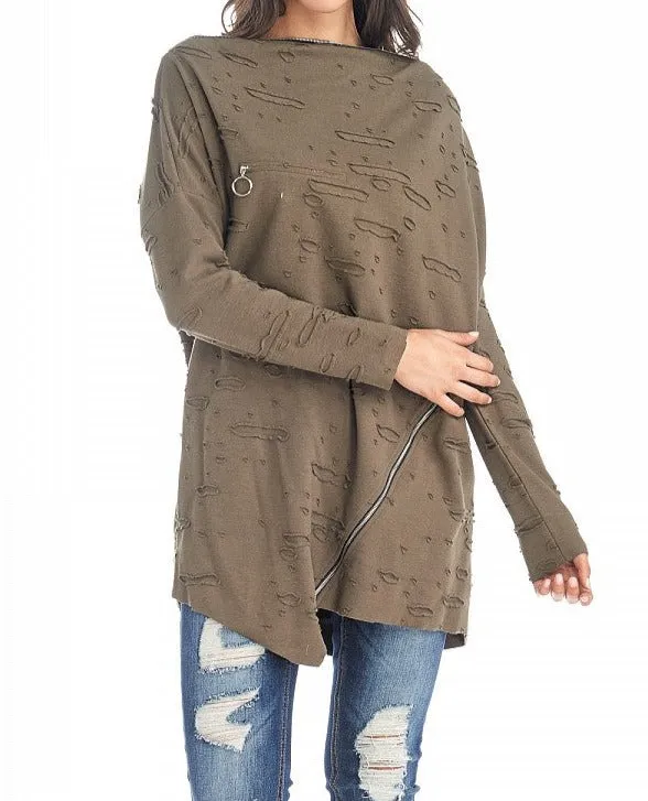 Zipper Top Olive